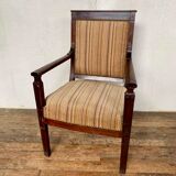 Empire office armchair in mahogany decor palmettes xviiith