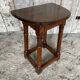 Escabelle Choir Stool Antique Solid Oak Half-Moon 19th Century Wine