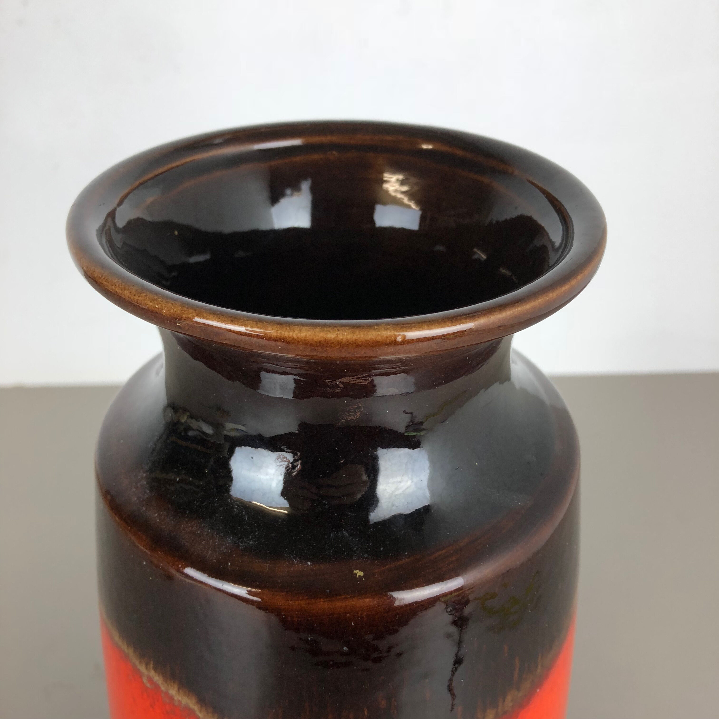 Fat lava multi-color 239-41 vase made by Scheurich, 1970s