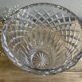 Chiseled crystal vase