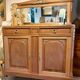 Raw wood sideboard and its mirror