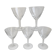 Lot de 5  verres à vin gravés modèle étoile années 50