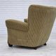 1960s, Danish relax armchair, furniture velour, oak wood.