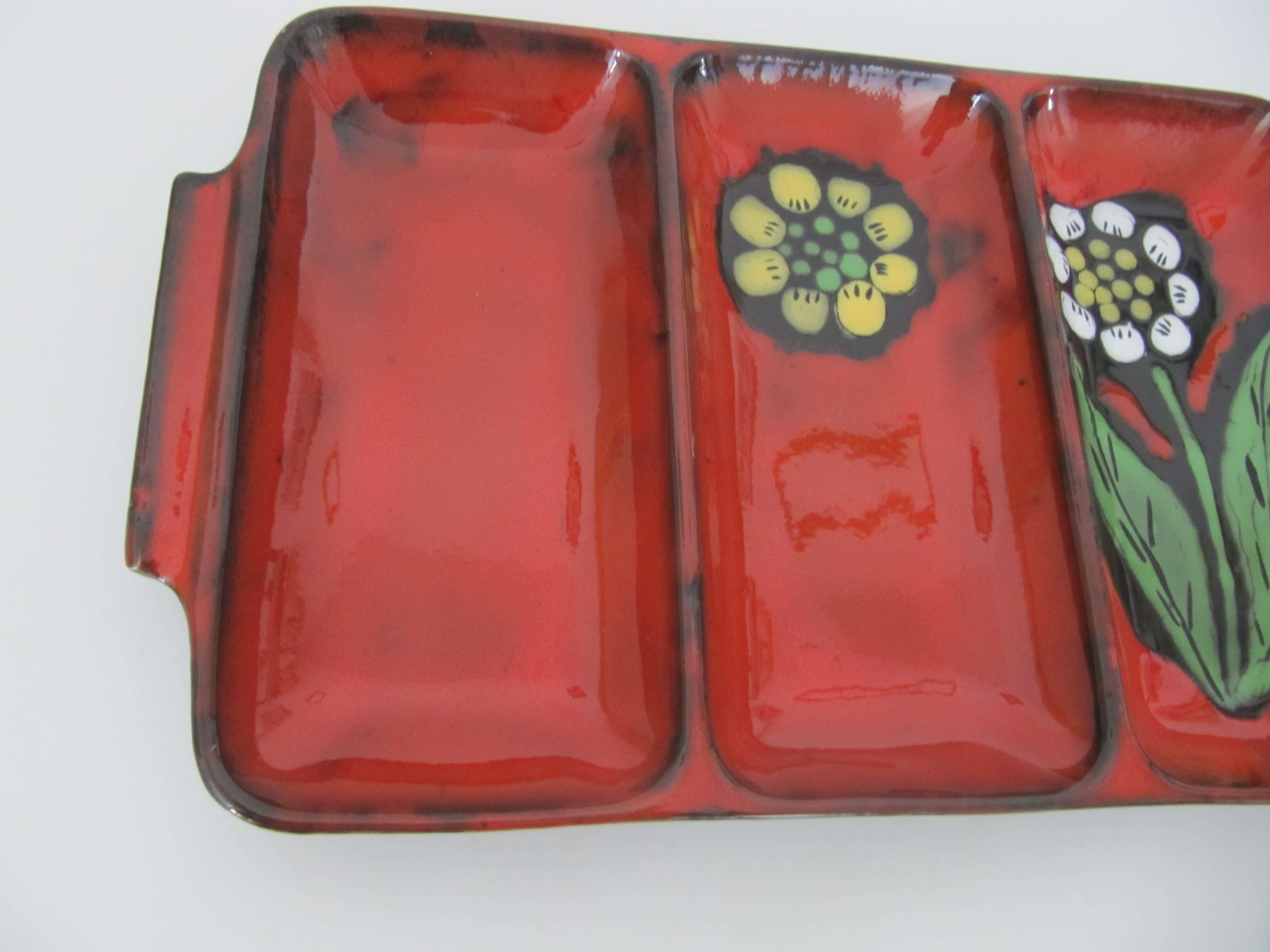 Vintage Bresse ceramic raw vegetable dish