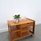 Deense teak audio trolley met lade vintage tv meubel