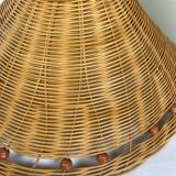 Vintage wicker pendant light