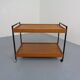 Minimalist Rollable Teak Serving Cart, 1960s