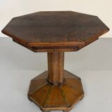 Ancienne table en bois de bistrot années 40/50 vintage finition laiton