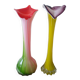 Duo of blown glass flower vases – Murano style (H30 cm)