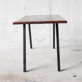 Solid wood coffee table and metal feet-1960