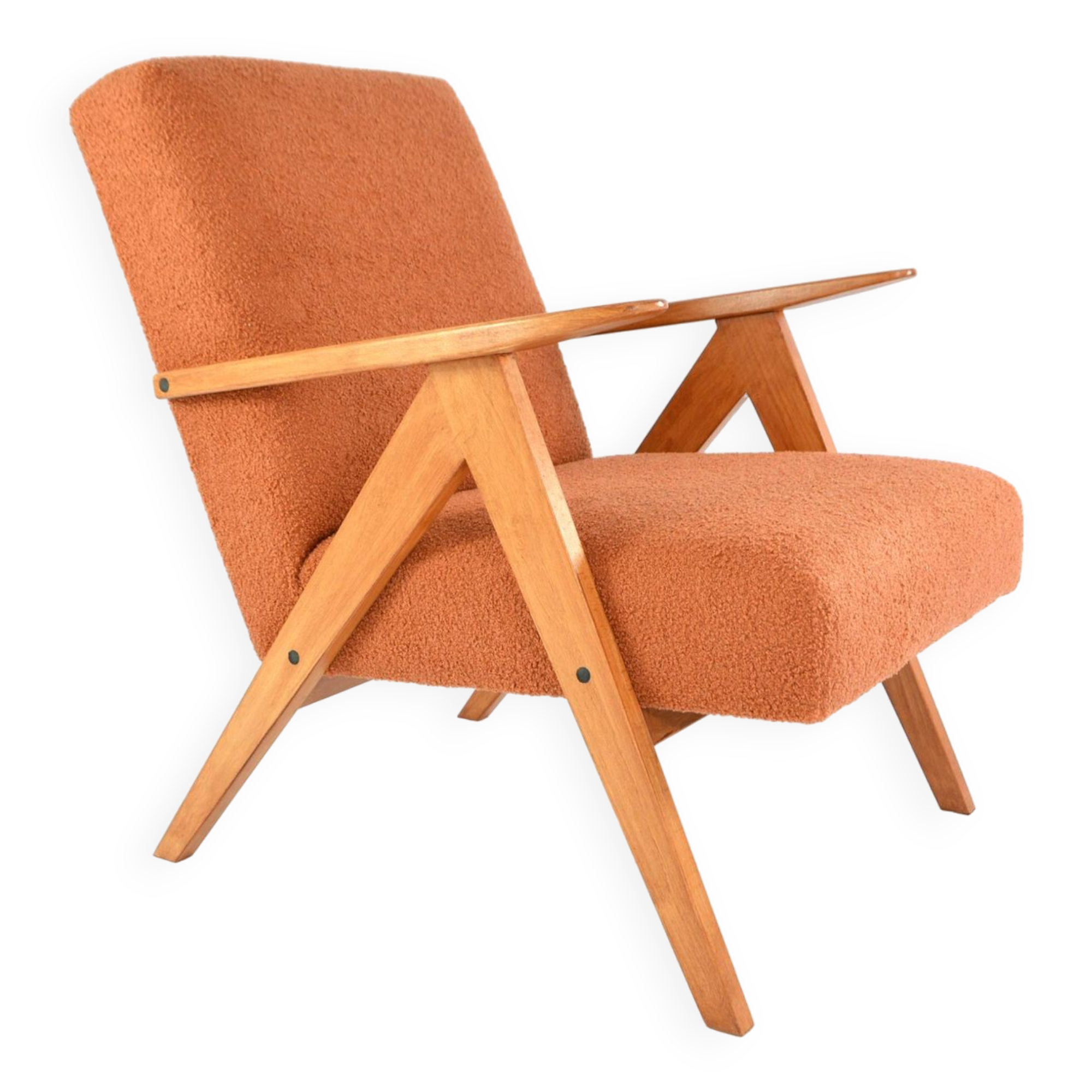 Kompas terracotta armchair