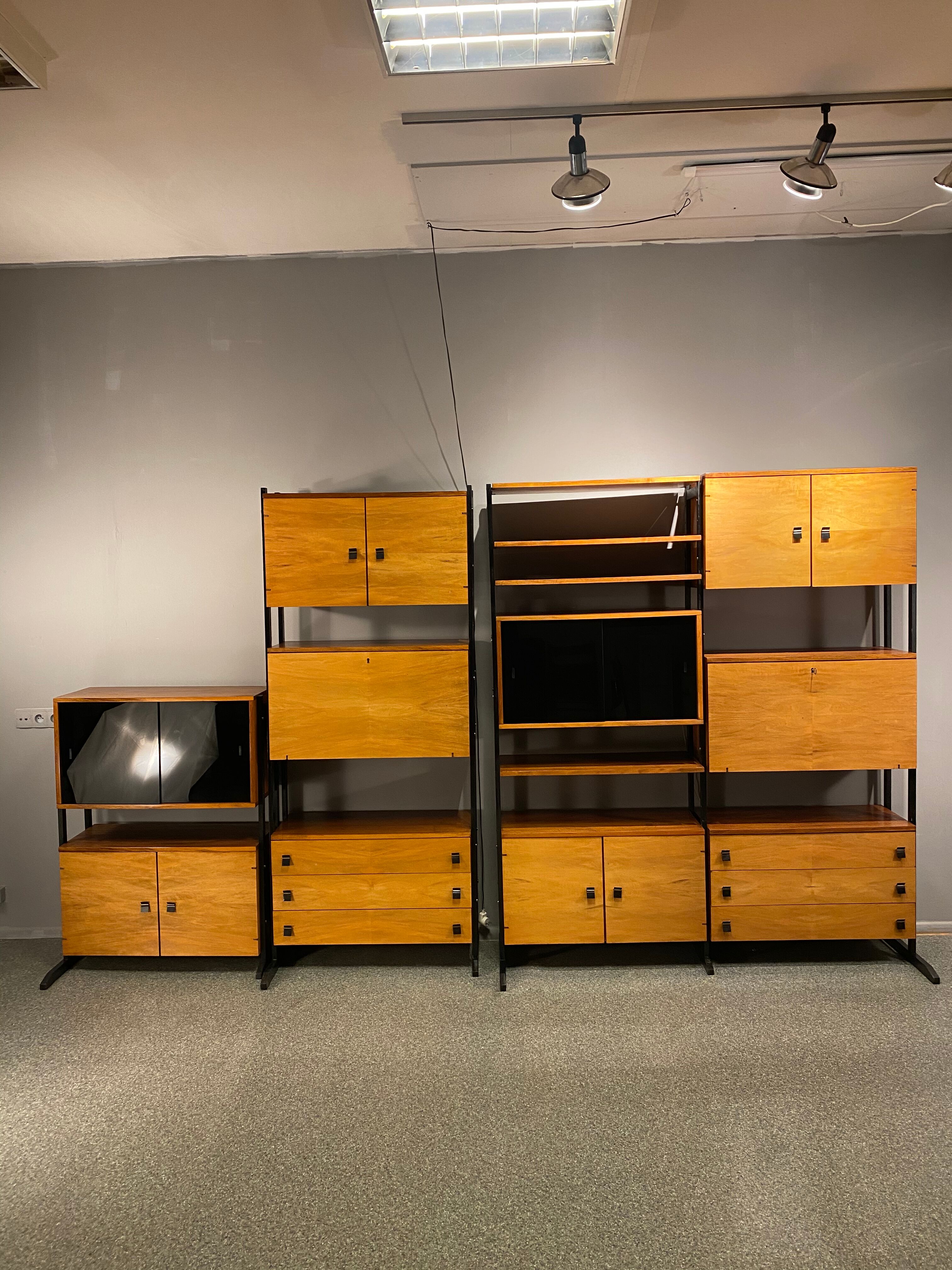 Book case Modular Walnut vintage 60’