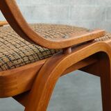 Set of 4 fabric chairs by Ton Bystrice 1960