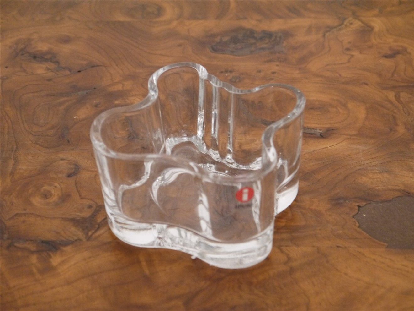 Scandinavian candle holder made of alvar aalto glass for Iittala