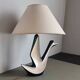 Vintage ceramic table lamp – mid-century sculptural lamp – modern Art Deco lighting – designer style statement lamp – French design