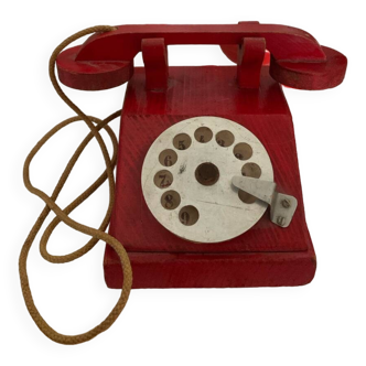 Wooden telephone toy