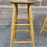 pair of wooden bar stools 1960