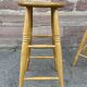 Paire de tabourets de bar bois 1960