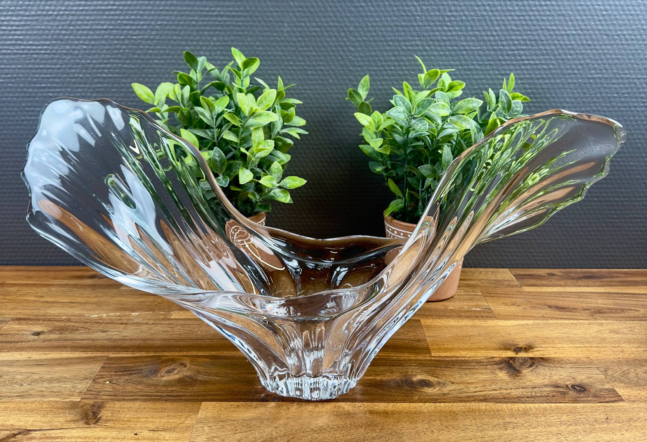 Vintage free-form glass bowl – decorative design plate