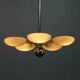 Exceptional Art Deco Functionalist Nickel-Plated Chandelier, 1930s