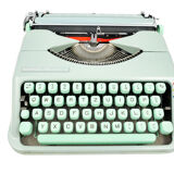 Hermes Baby green lime typewriter revised new ribbon