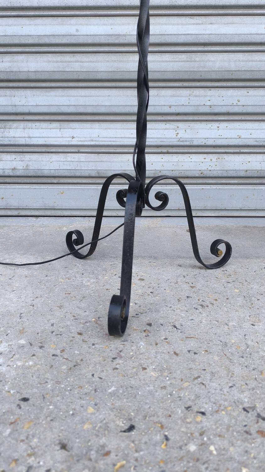 Wrought iron floor lamp from the 60s