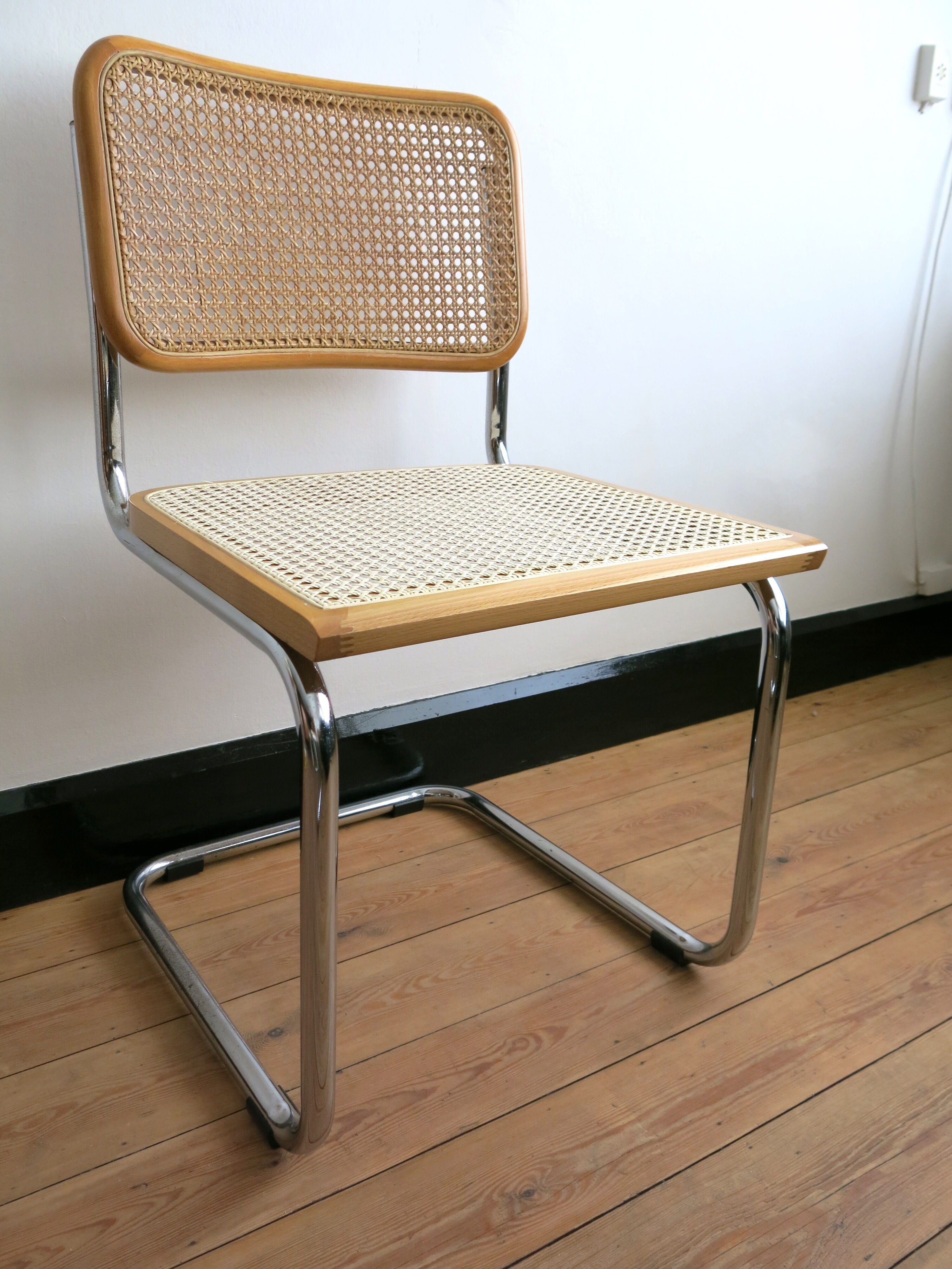 Duo of chairs Cesca B32 by Marcel Breuer