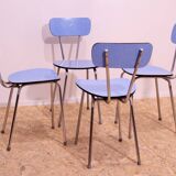 Chaises de café en formica coloré tchécoslovaque du milieu du siècle, 1960, ensemble de 4