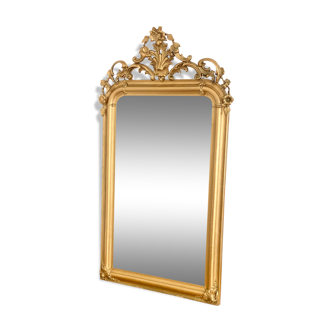Miroir ancien à fronton 162x82cm