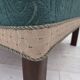 1950s, Danish armchair, original green/beige furniture wool, beech wood.
