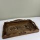 Vintage decorative wooden plateau – elephant frieze
