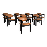 Large Set of Eight “Pamplona” Chairs by Augusto Savini for Pozzi, 1960s