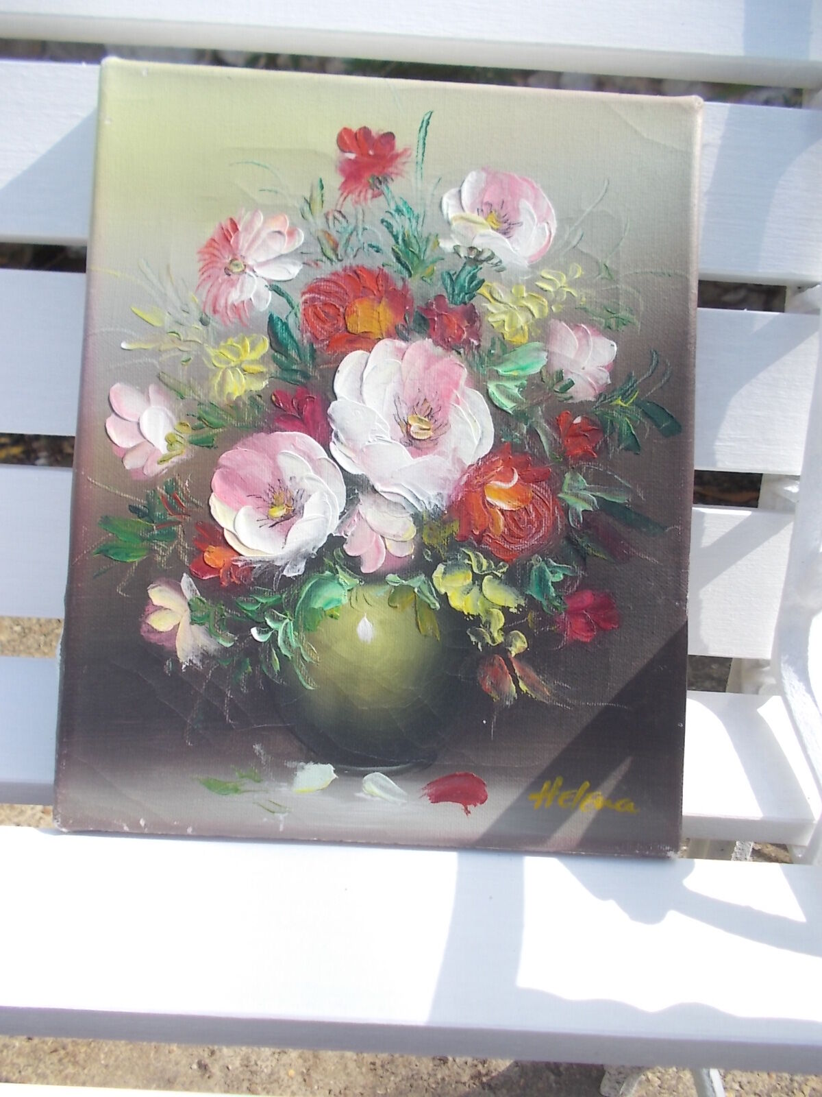 Canvas painting bouquet flowers