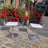 Pair of chairs, in plexiglass, 70s
