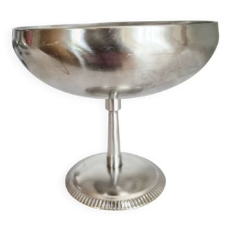 Ice cream or sorbet bowls, set of 6, made of 18/10 stainless steel, 1970s.