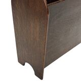 Art Deco Oak Newspaper Rack Magazine Rack 1950s design