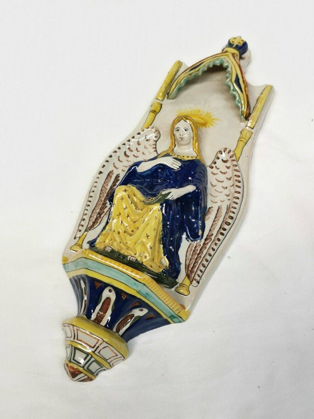 Former font of collection in faience of quimper hb. angel