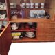 High teak enfilade from 1965 - Dimensions: L250 H130 D44