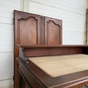 Antique Henri II style desk in solid wood - 2 drawers - 120cm