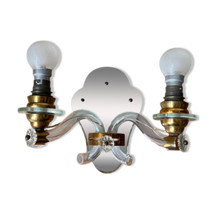 Applique murale ancienne - cristal verre