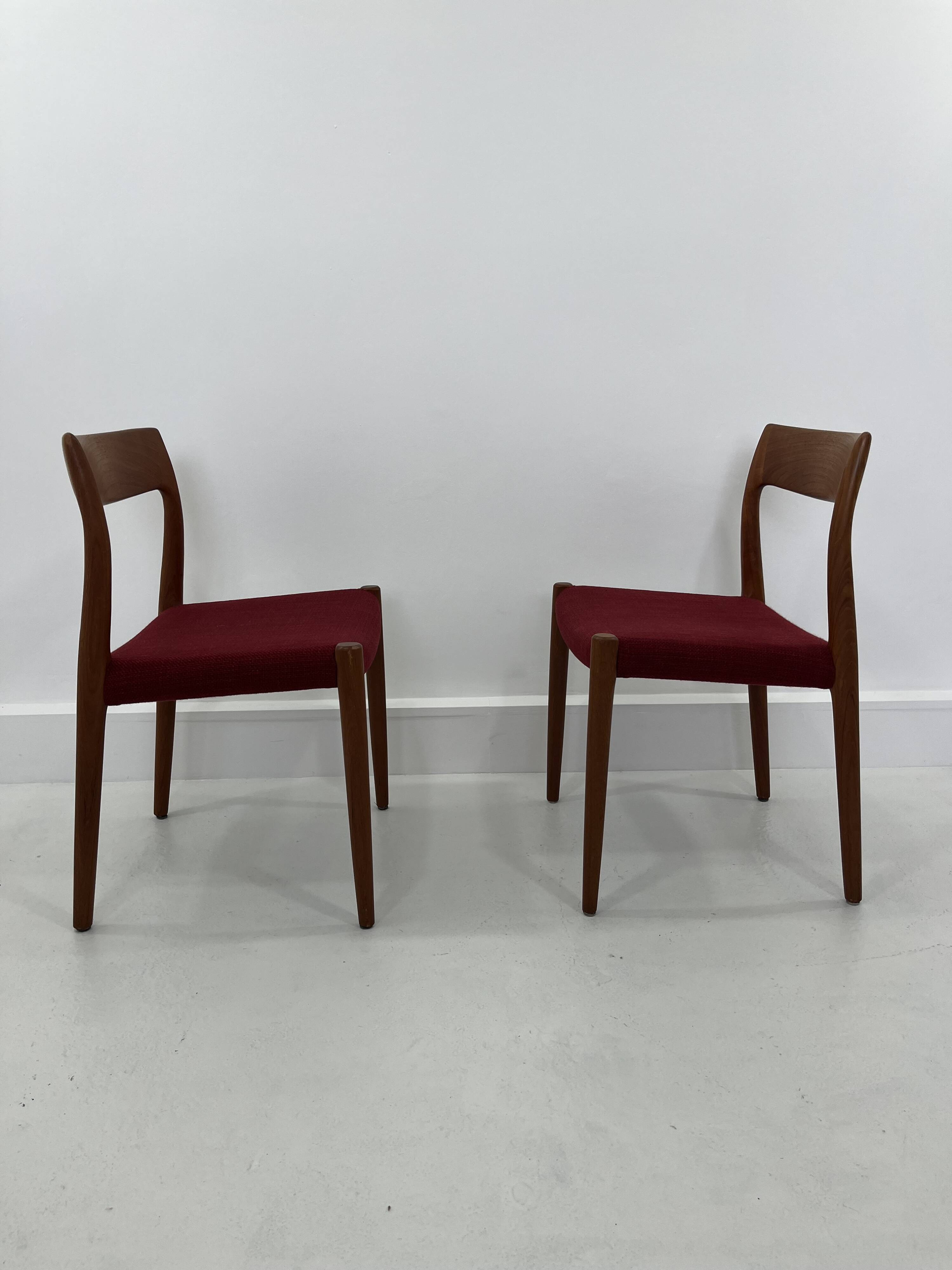 Set of Danish Chairs by Niels Møller for J. L. Møllers, 1960s, Set of 2