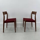 Set of Danish Chairs by Niels Møller for J. L. Møllers, 1960s, Set of 2