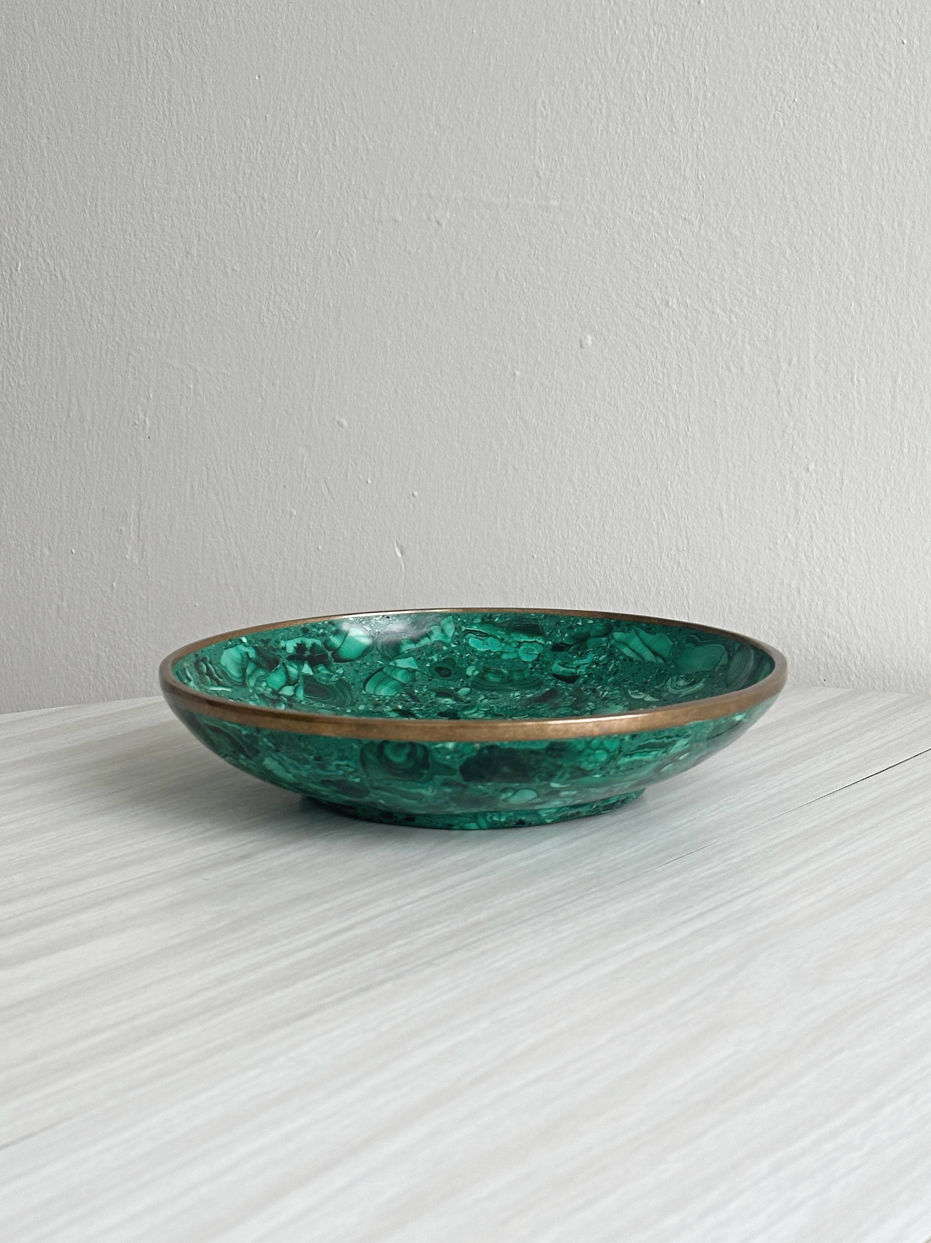 Malachite bowl for fruits or centrepiece.