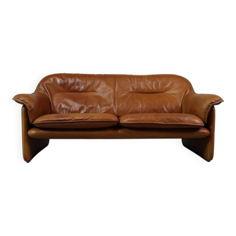 Canapé en cuir cognac DS-16 de De Sede