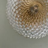 Vintage glass globe wall or ceiling light with diamond point.