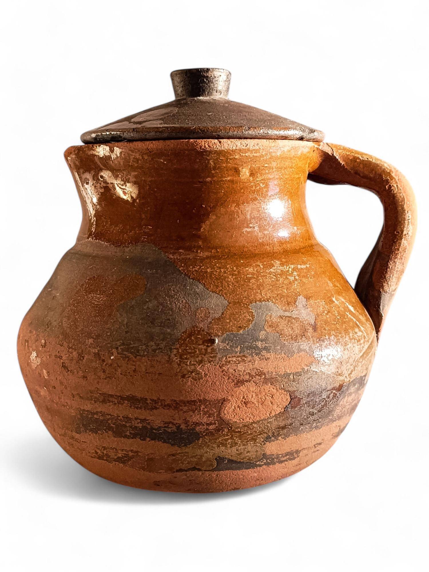 Rustic Terracotta Cooking Olla, Hand-Crafted, Spanish, 19th Century