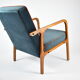 Restored vintage armchair model 04-b, 1970s, dark ocean green