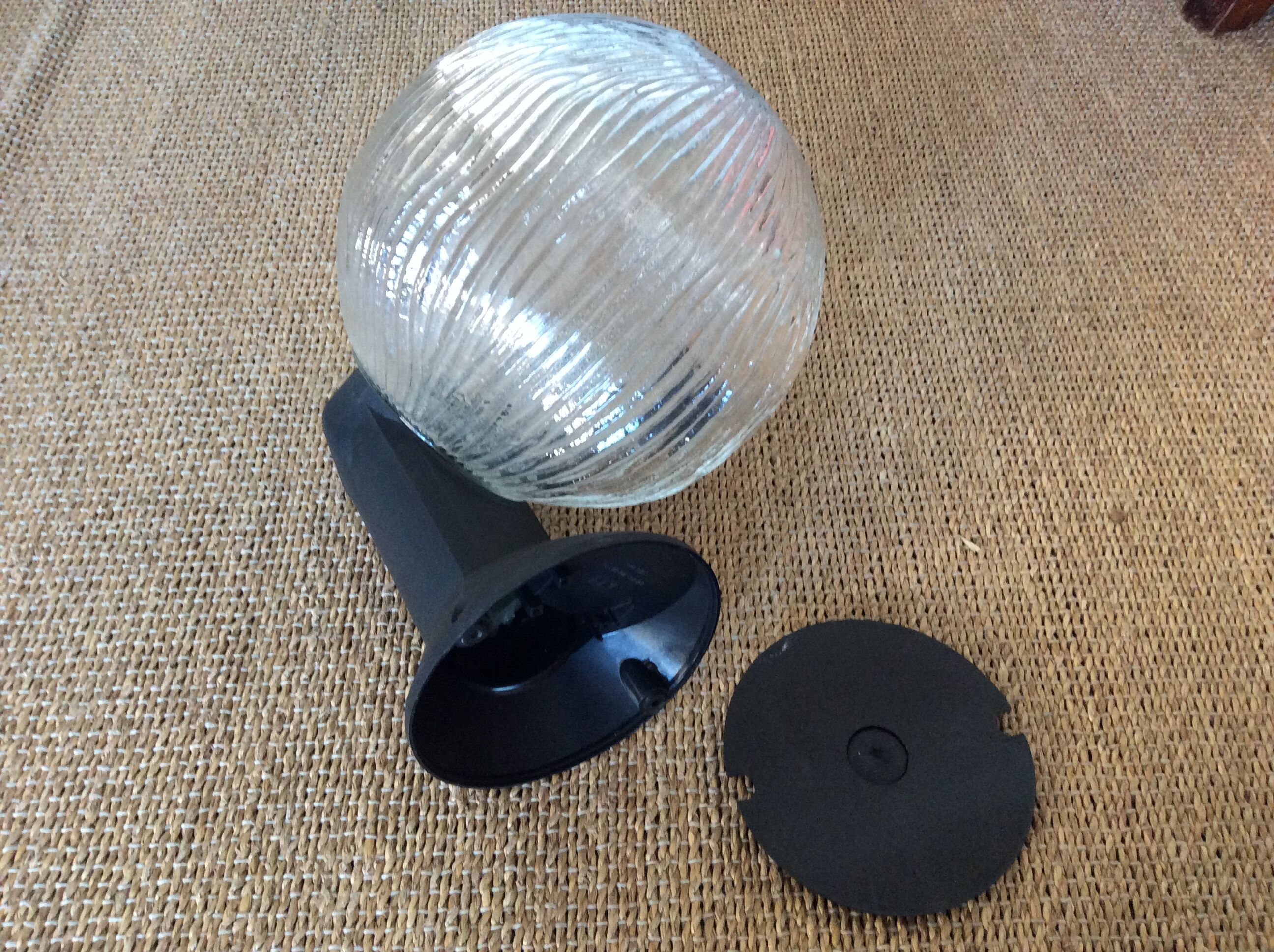 Glass ball globe wall lamp