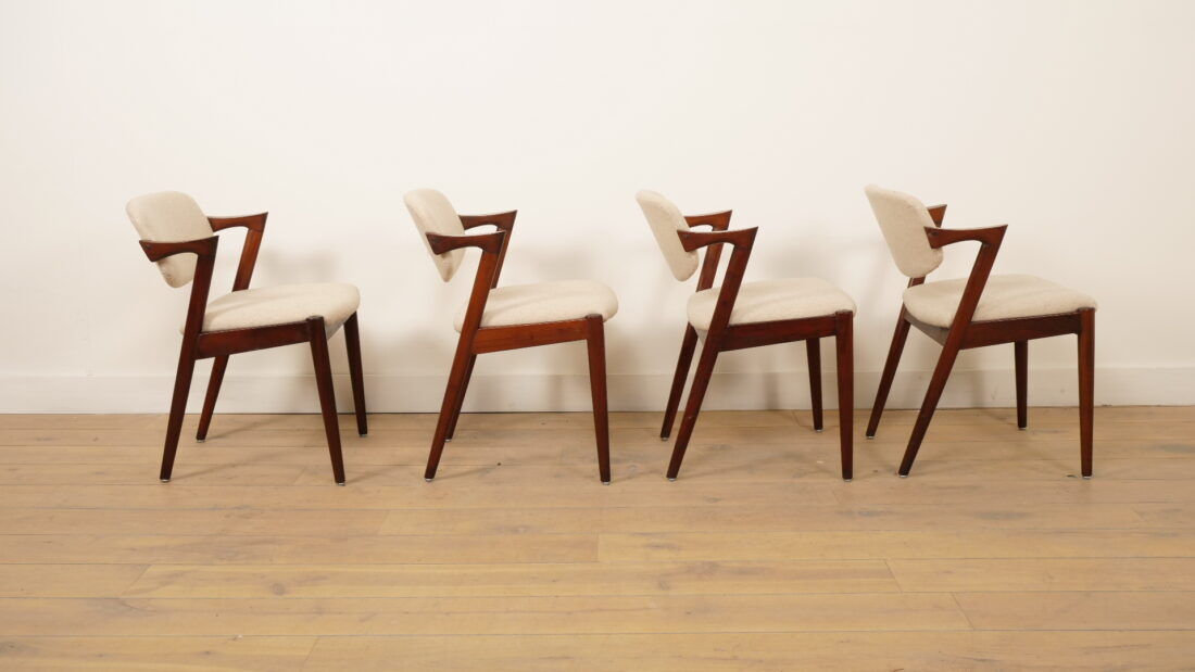Set of 4 dining chairs | Kai Kristiansen | Z-chair – model 42 | Rosewood