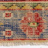 Red Oushak Vintage Carpet